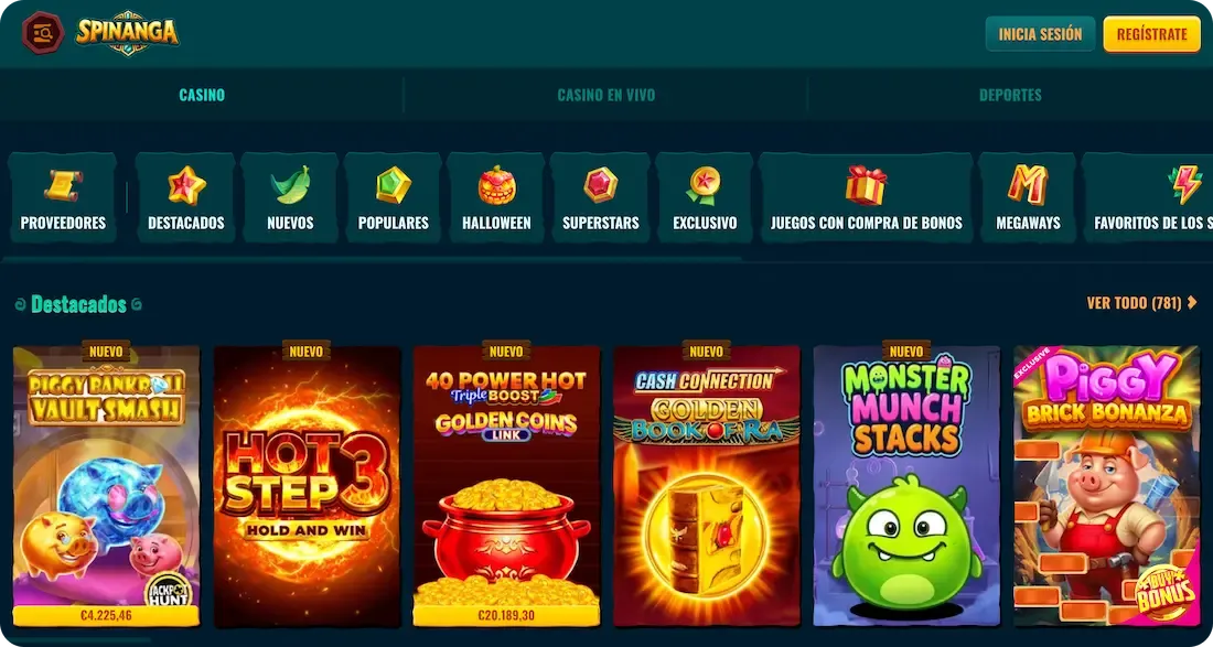 juegos del casino spinanga